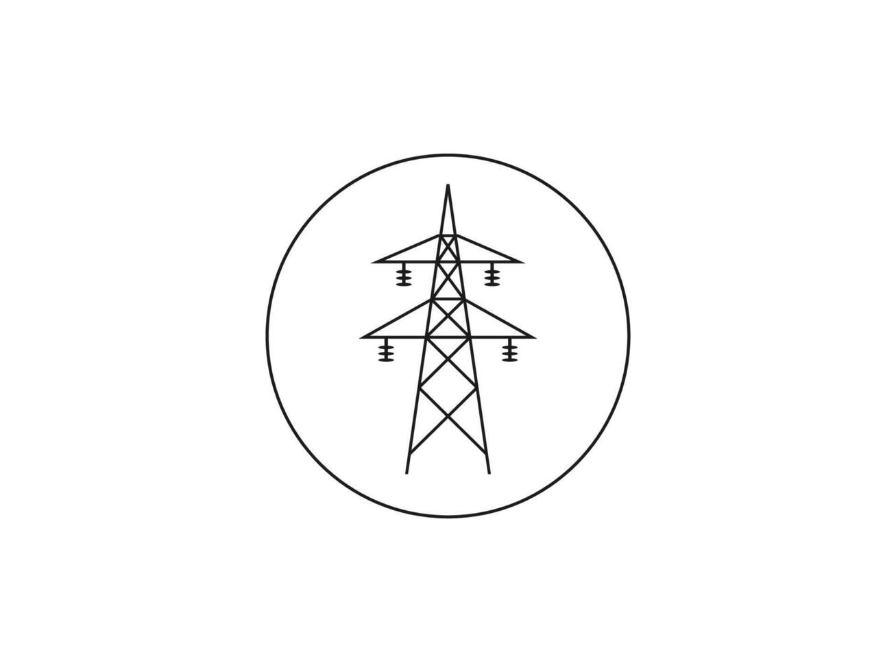 Electric tower, power icon. illustration, flat design. vector