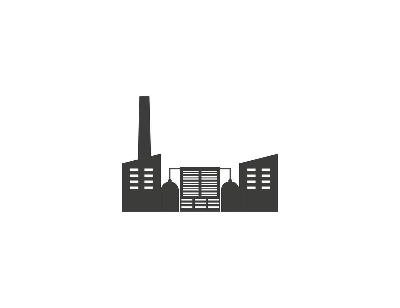 Building, factory, industry icon on white background. illustration. vector