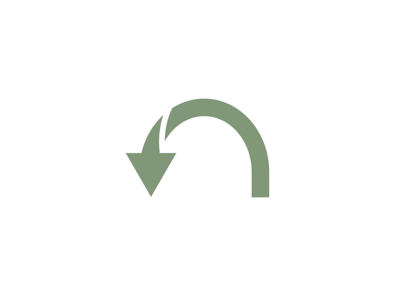 Arrow curved icon. illustration, flat design. vector