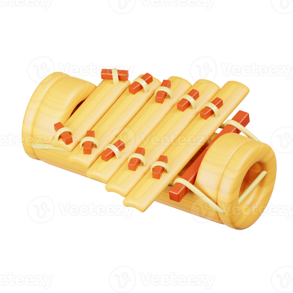 Kulintang Pring 3d illustration png