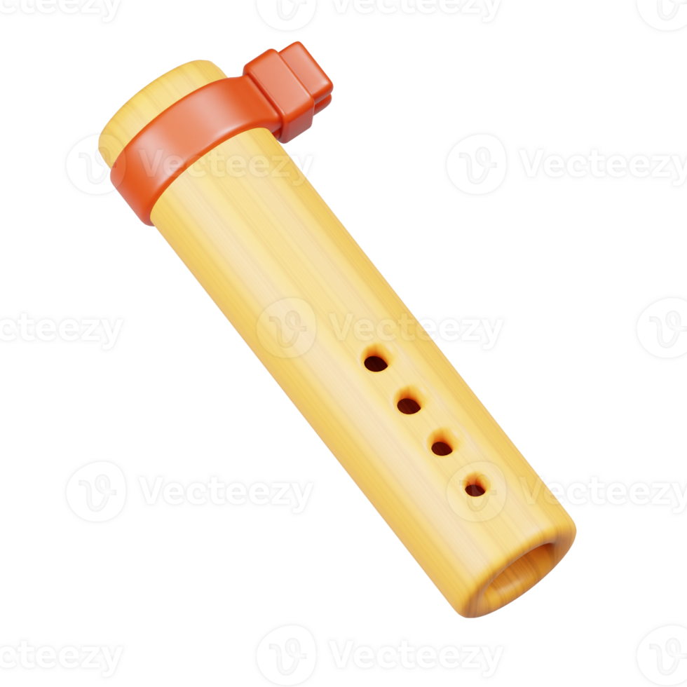 Suling 3d illustration png