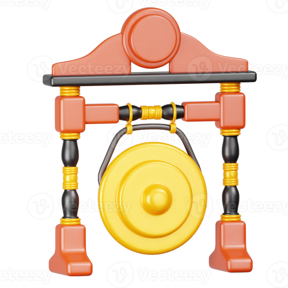 Gong 3d illustration png