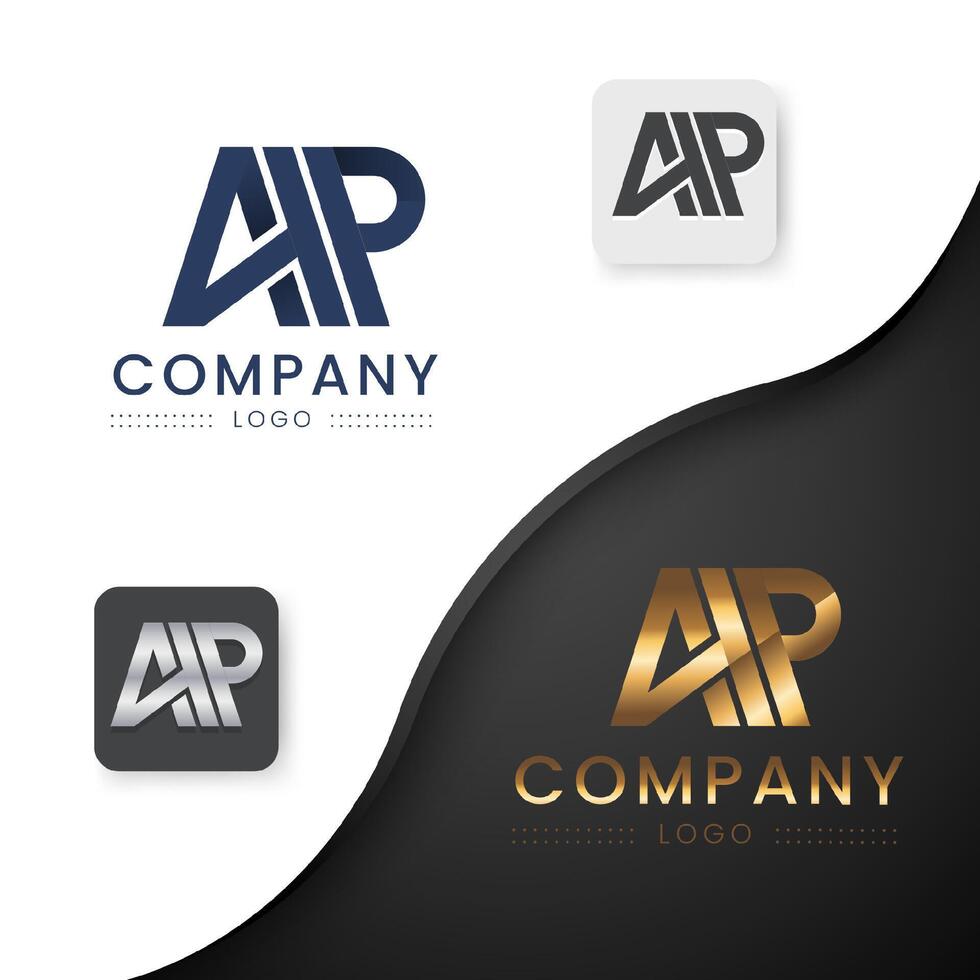 Luxury Initial AP or Aip Monogram vector