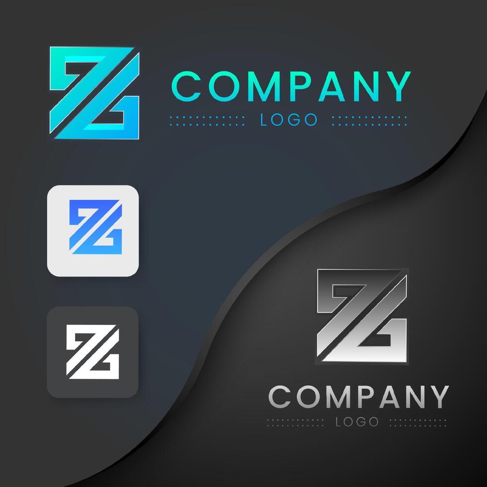 habet Letters ZJ or JZ or Z Logo Icon Monogram vector