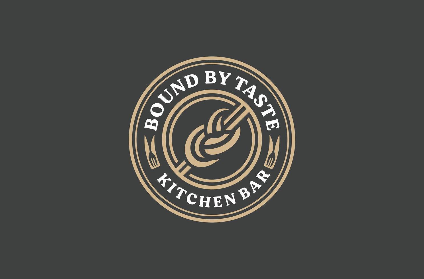 kitchen bar emblem premium vector