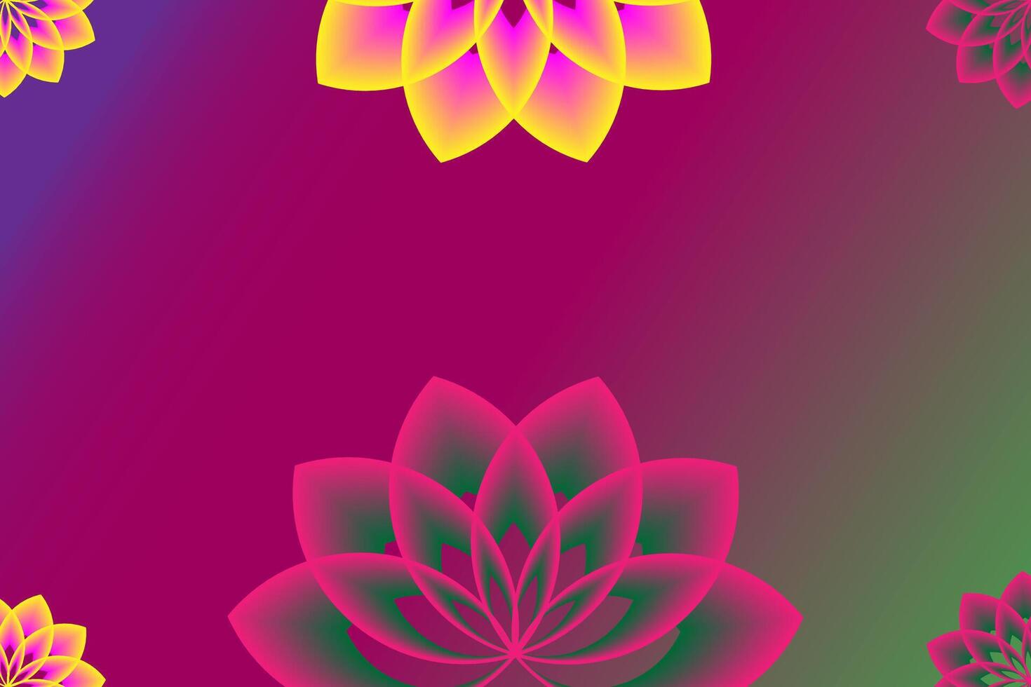 a colorful background with a lotus flower in the center vector