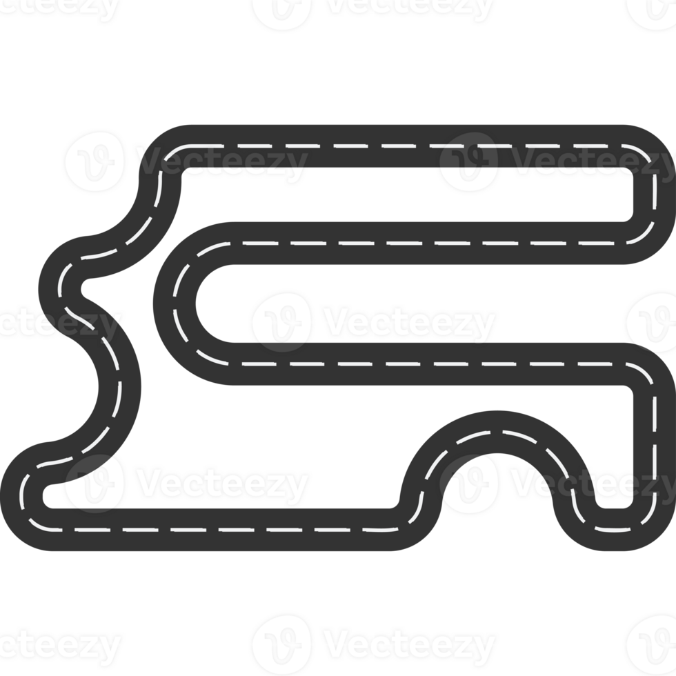 Circuit Track Flat Illustration Isolated Transparent Background png