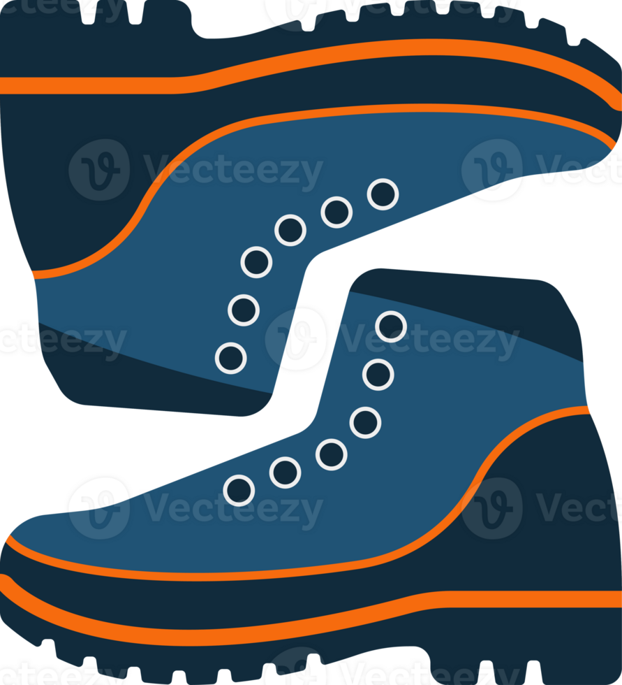Climbing Boots Flat Illustration Isolated Transparent Background png