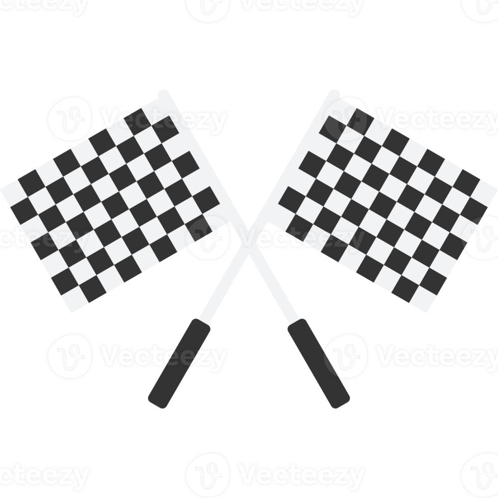 Racing Flag Flat Illustration Isolated Transparent Background png