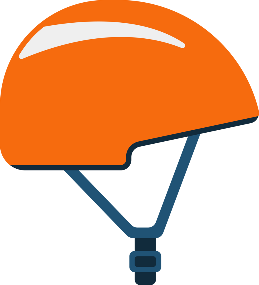 Helmet UIAA Tested Flat Illustration Isolated Transparent Background png