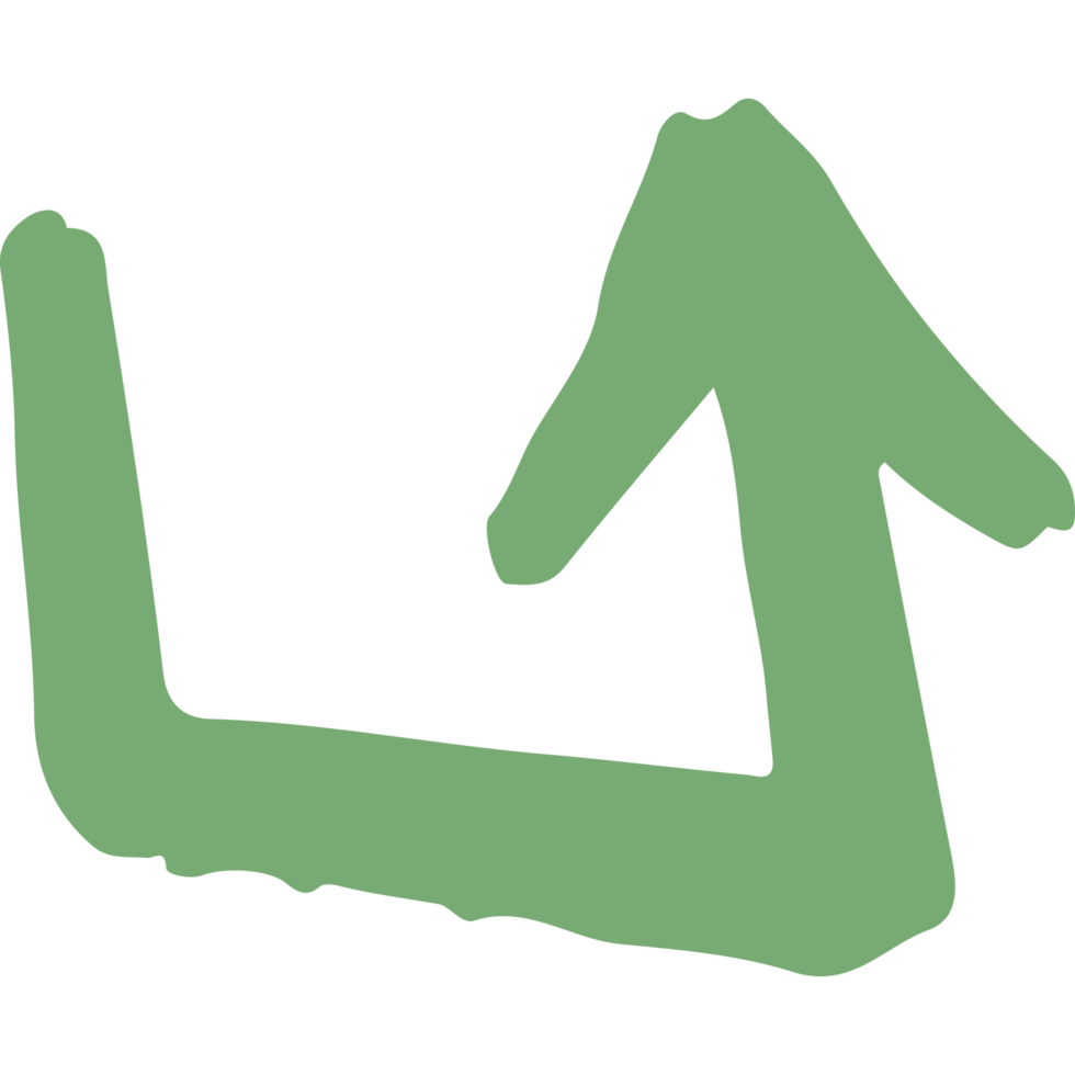 Scribble Arrow Isolated Transparent Background png