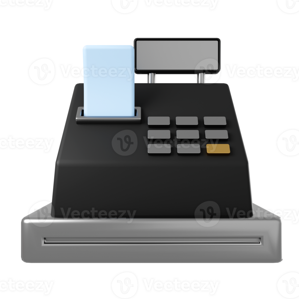 Cash register 3d illustration. png