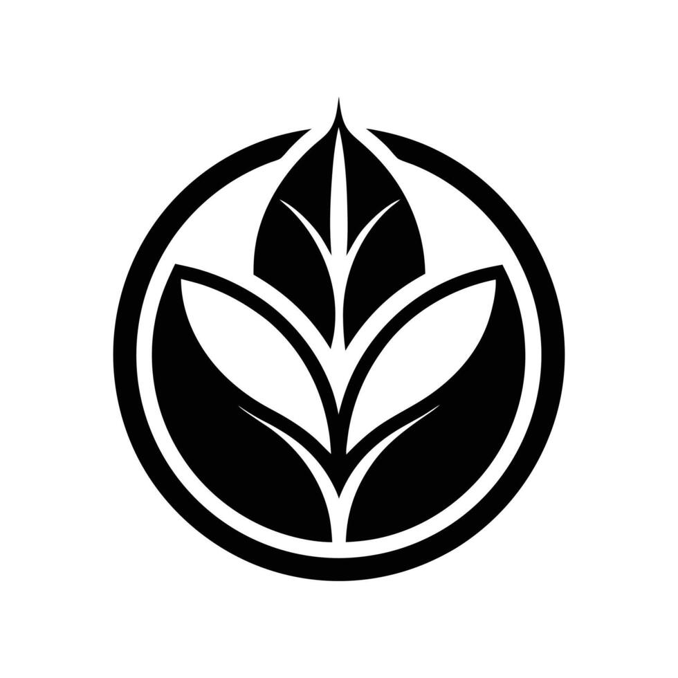 seed silhouette logo icon design black and white vector