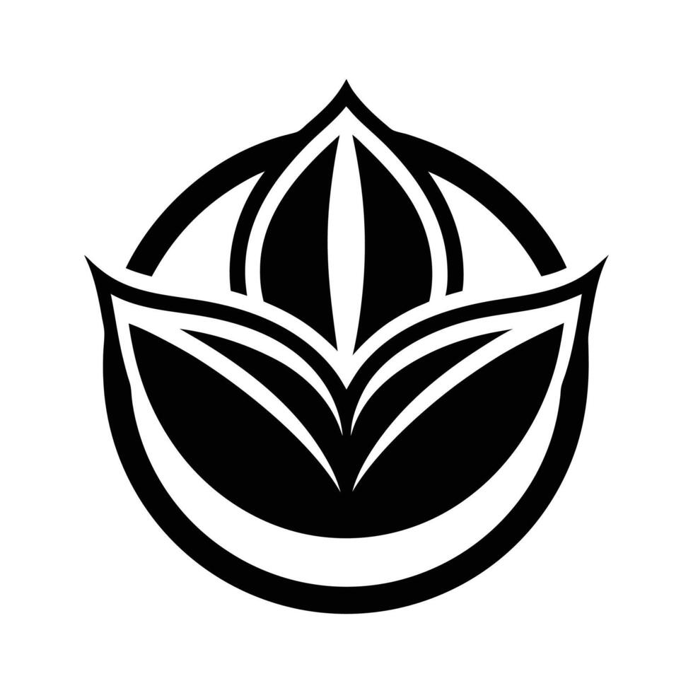 seed silhouette logo icon design black and white vector
