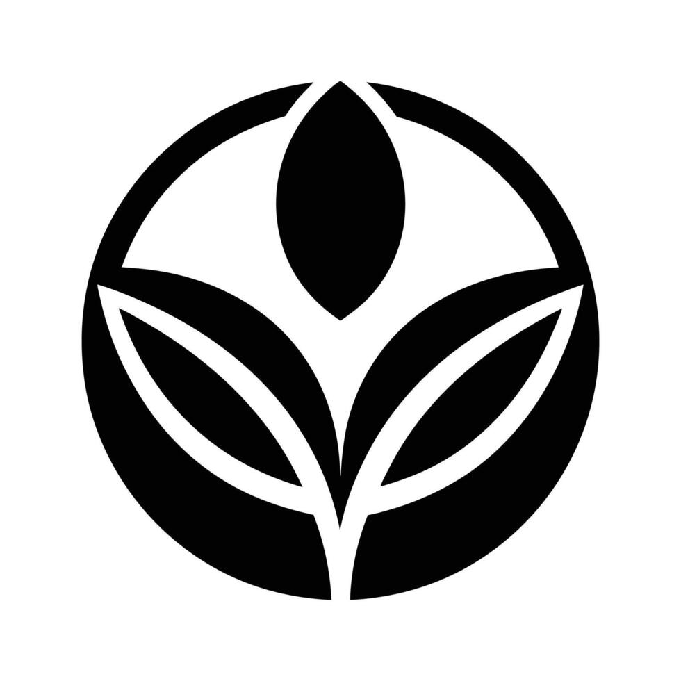 seed silhouette logo icon design black and white vector