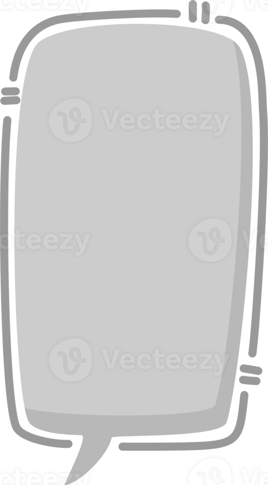 Hand draw doodle minimal speech bubble balloon, icon sticker memo keyword planner text box banner png