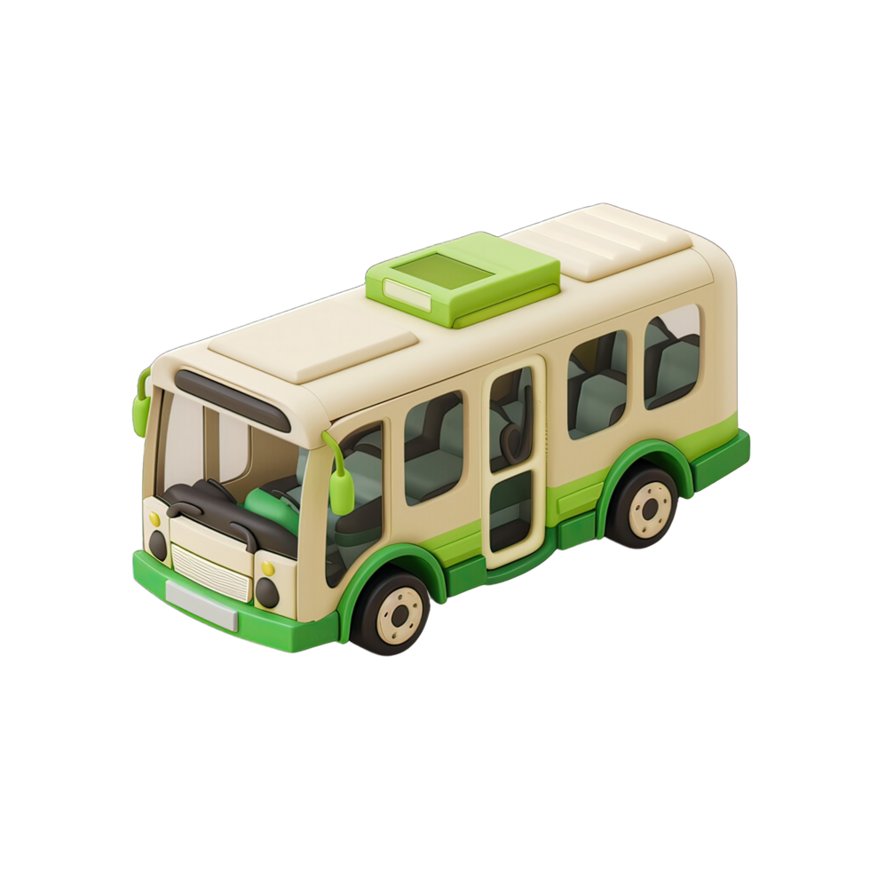 3d isometric of bus png