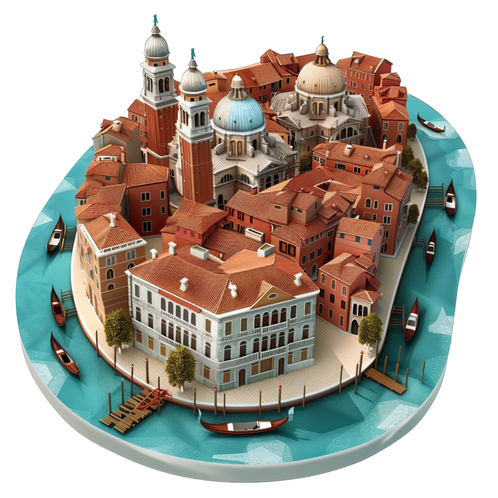 3d isometric of city png