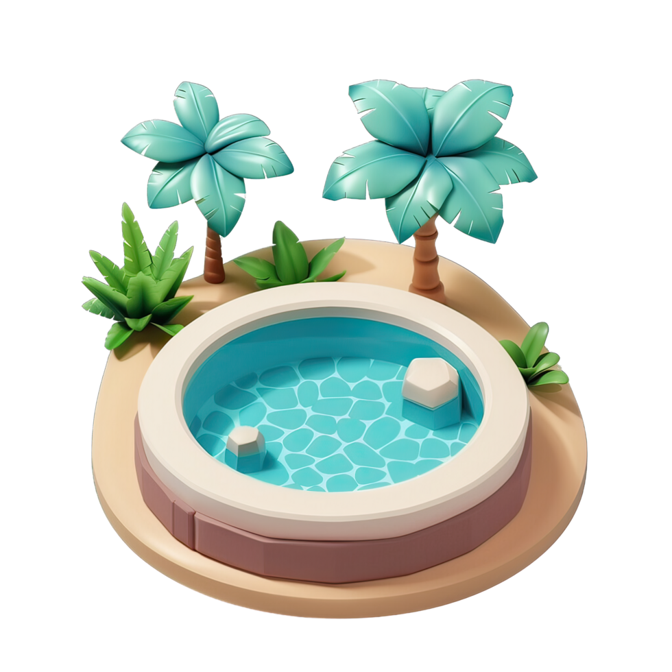 3d isometric of pool png