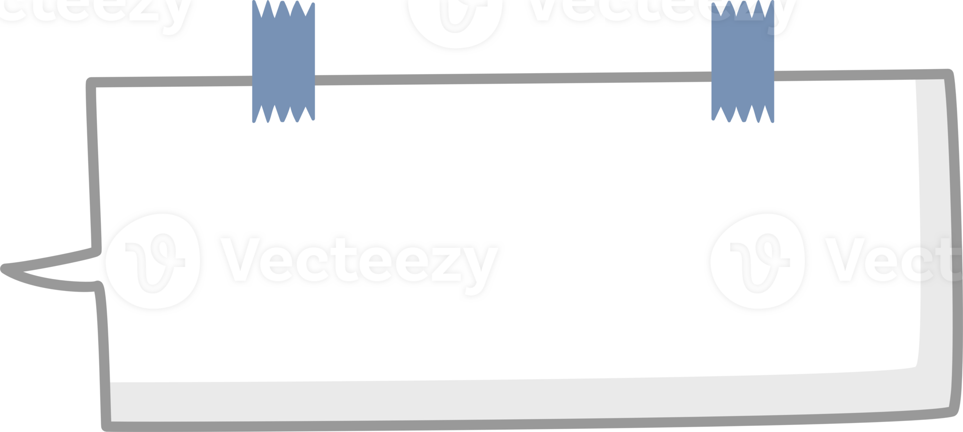 black and white color speech bubble balloon with tape, icon sticker memo keyword planner text box banner png