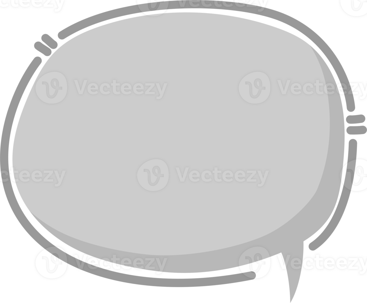 Hand draw doodle minimal speech bubble balloon, icon sticker memo keyword planner text box banner png