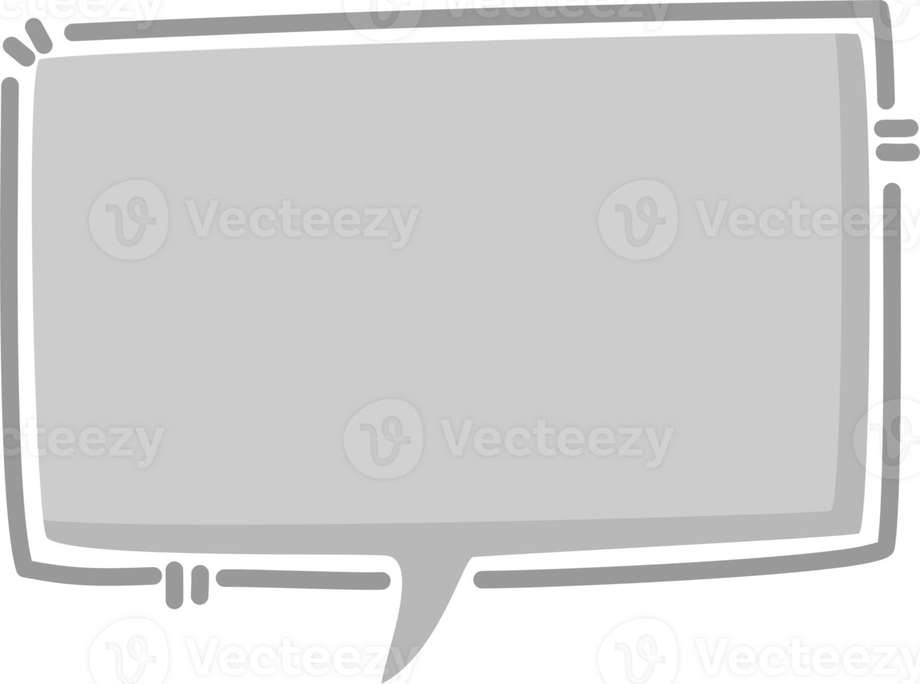 Hand draw doodle minimal speech bubble balloon, icon sticker memo keyword planner text box banner png