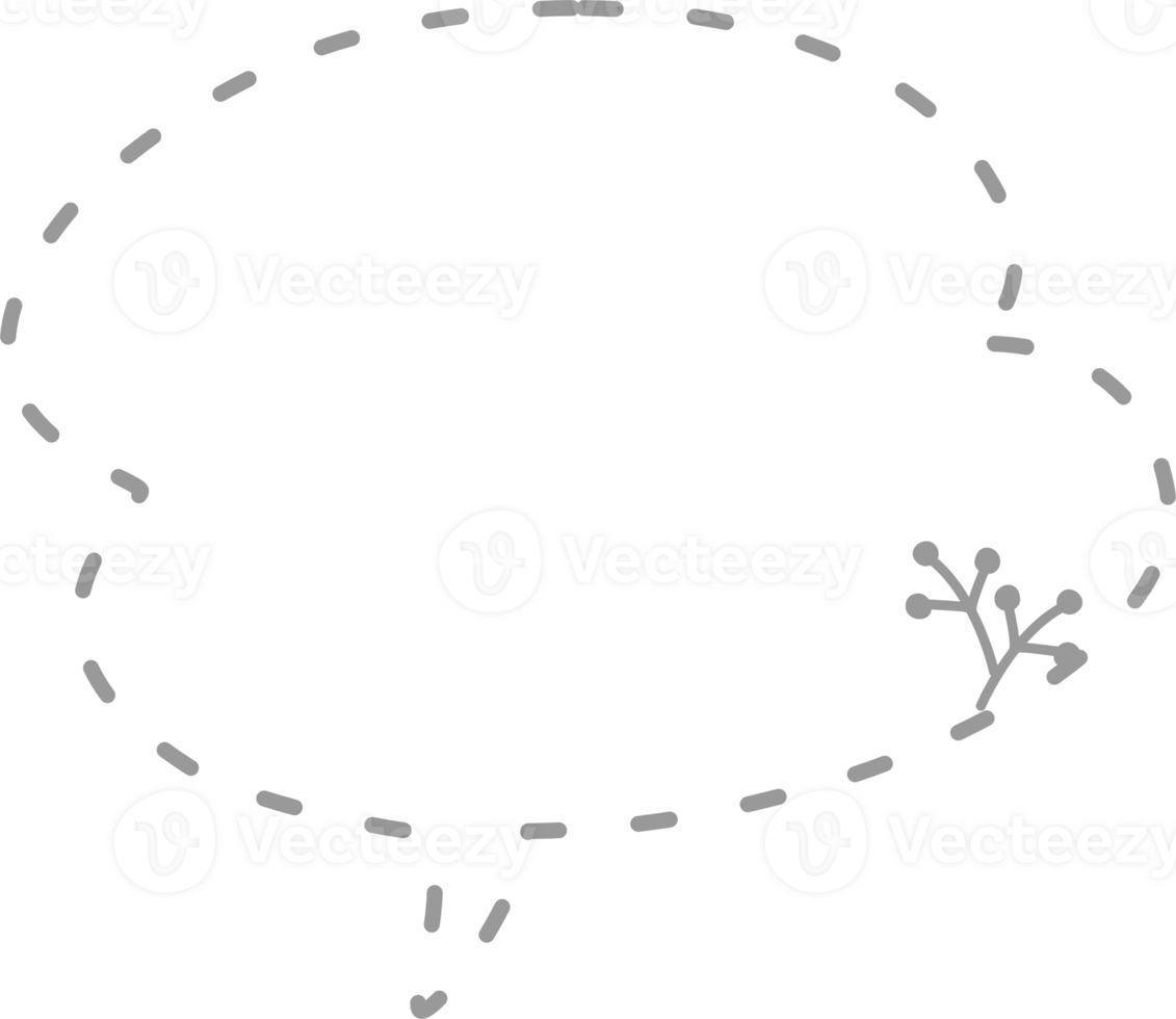 Hand draw doodle minimal speech bubble balloon, icon sticker memo keyword planner text box banner png