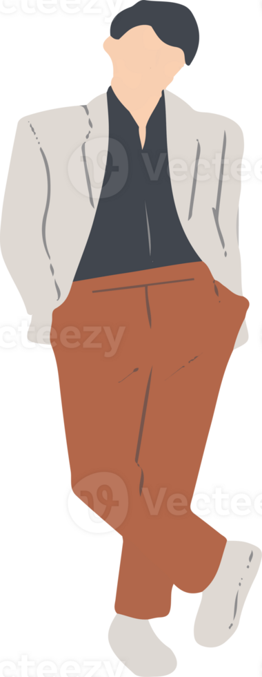 A man in a white jacket png
