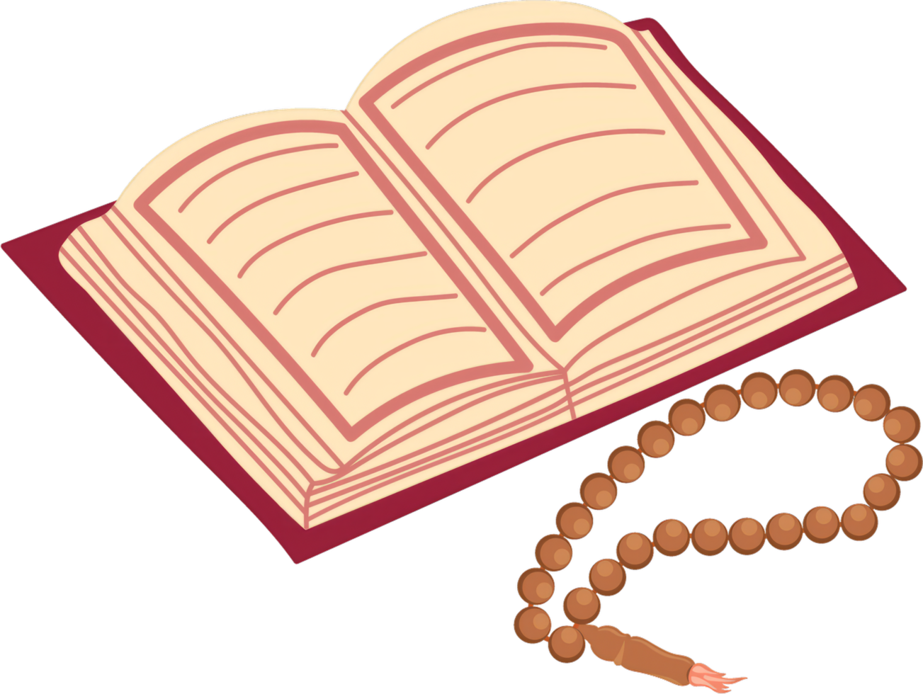 A book quran is open to a page with a lot of writing on it png