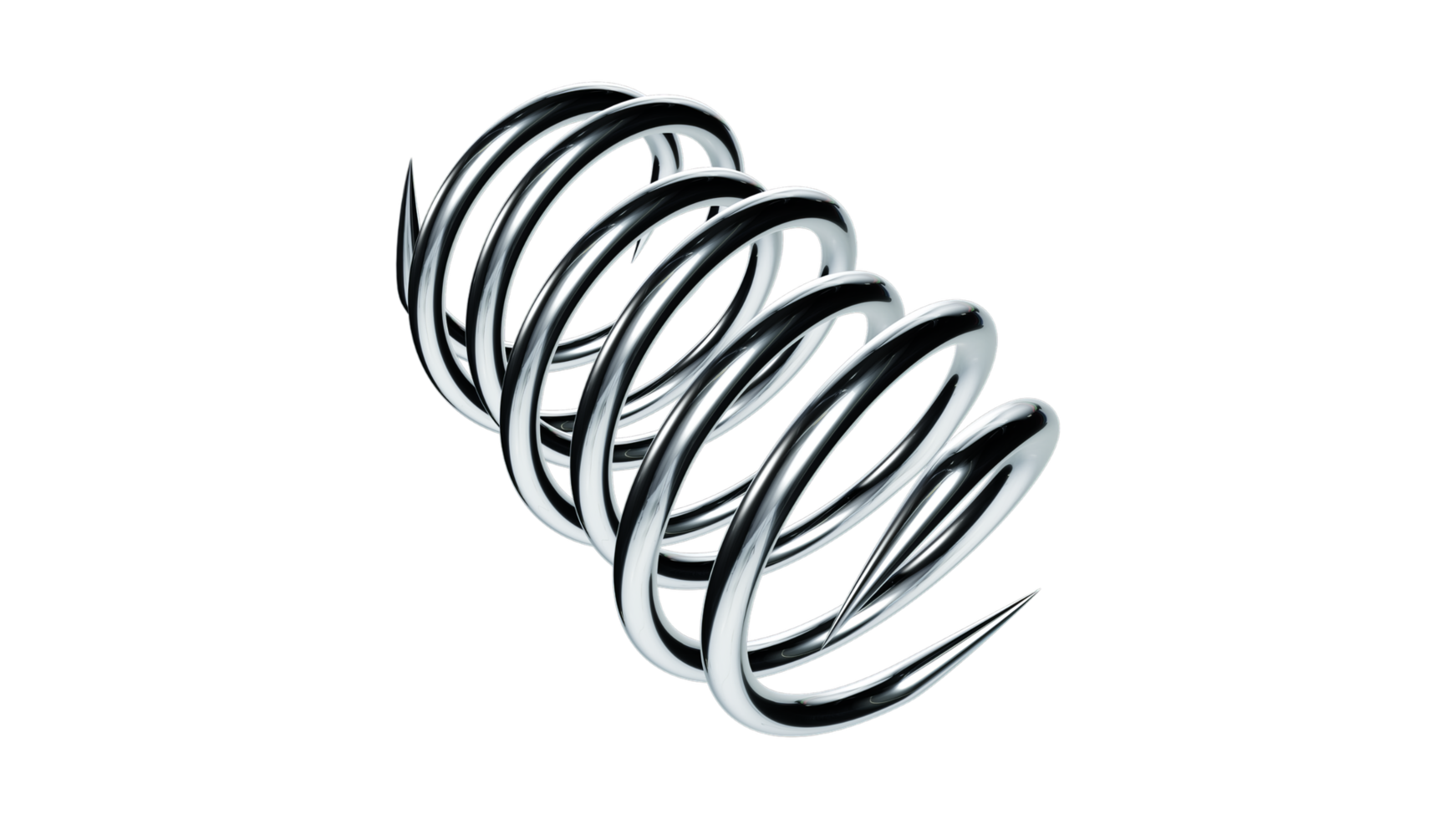 A spiral made of metal with a sharp point at the end png