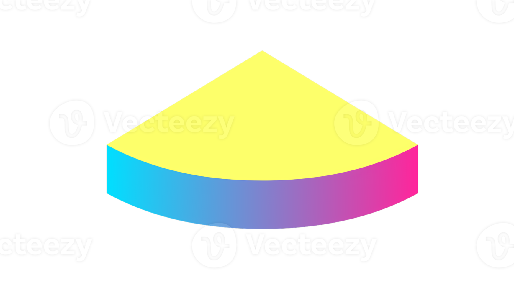 A triangle shaped hat with a blue and pink stripe png