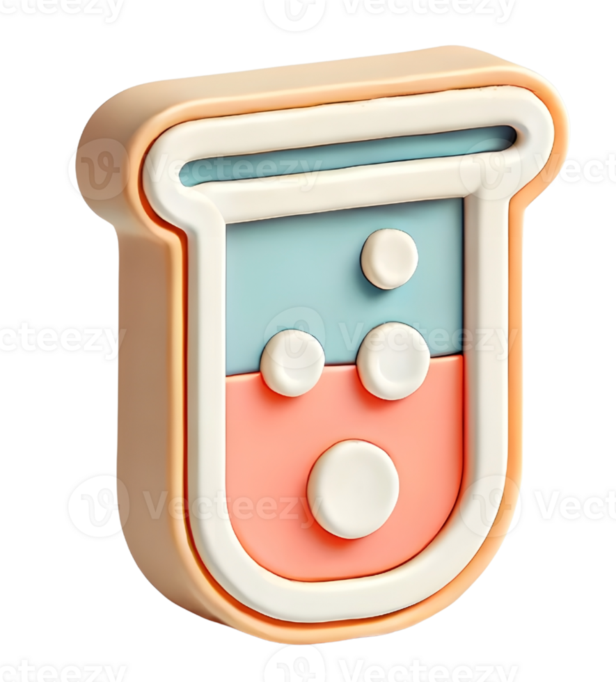 beaker science and laboratory 3d icon png