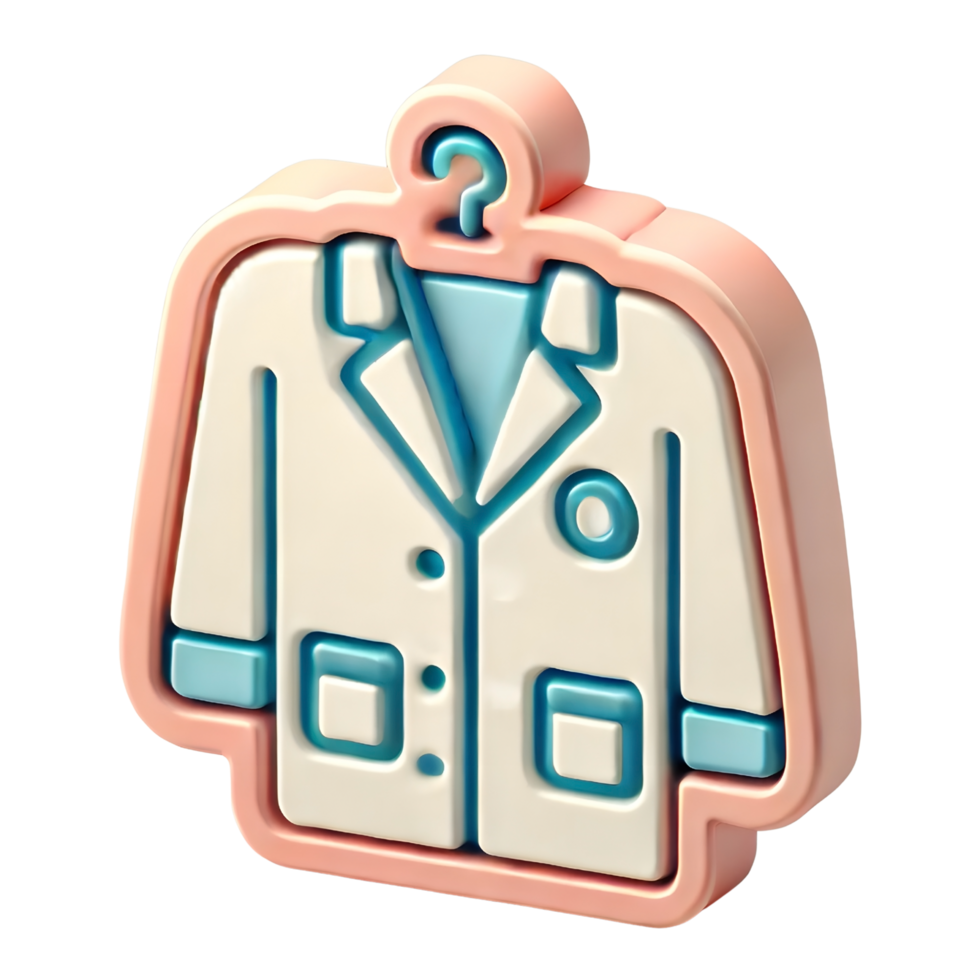 lab coat science and laboratory 3d icon png