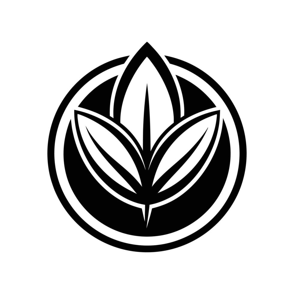 seed silhouette logo icon design black and white vector