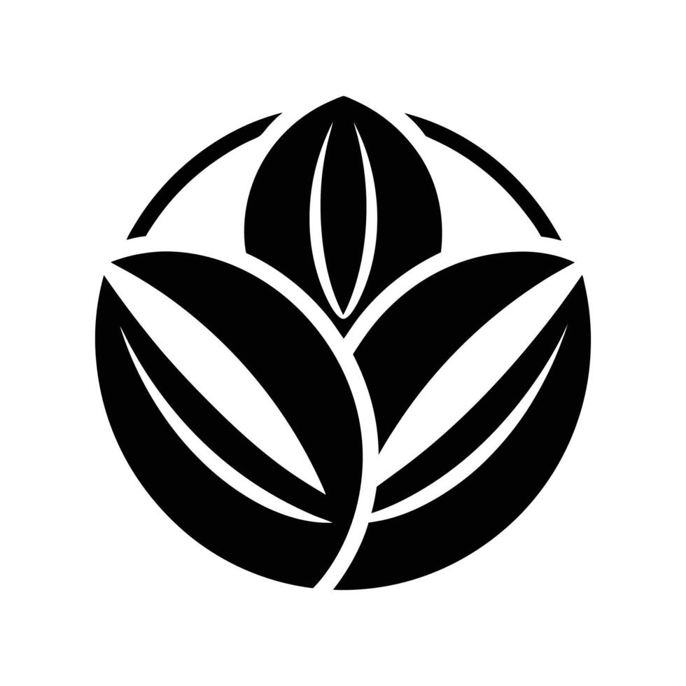 seed silhouette logo icon design black and white vector