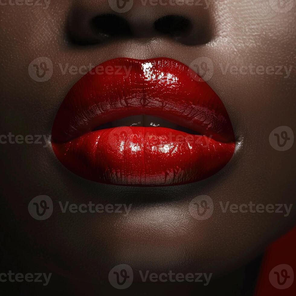 hermosa mujer Perfecto labios foto