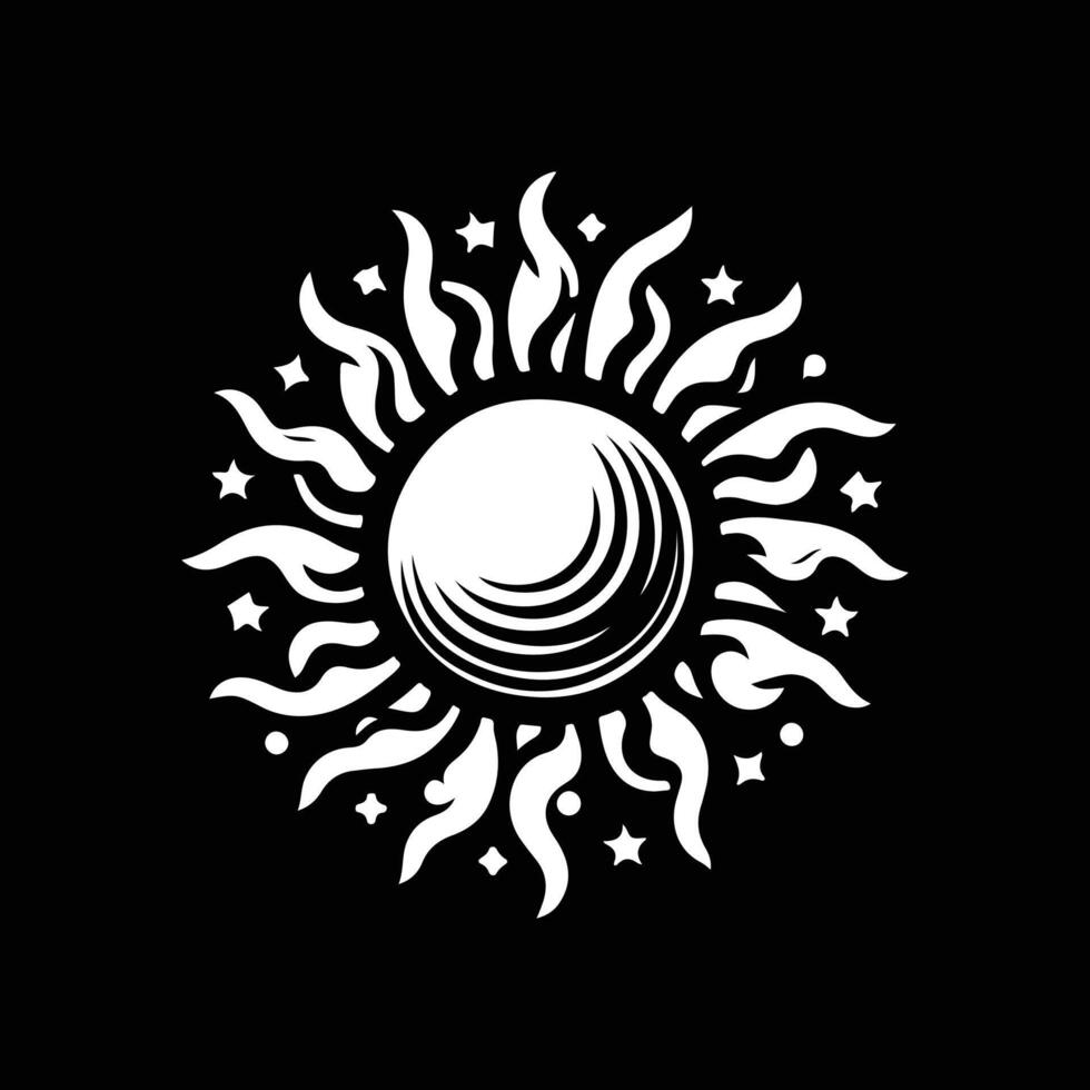 the sun silhouette logo design vector