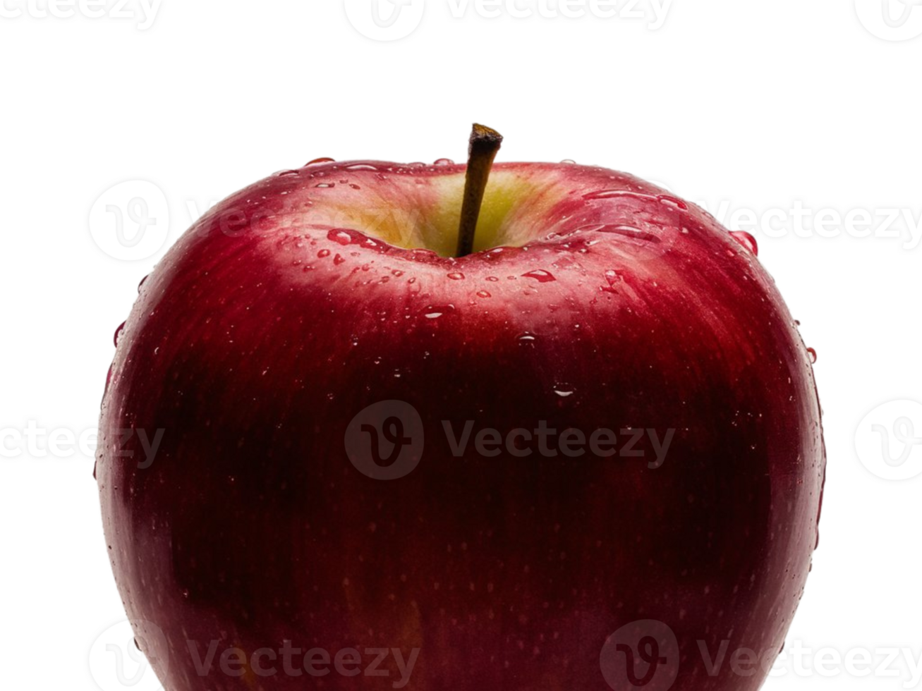 red apple on transparent background png