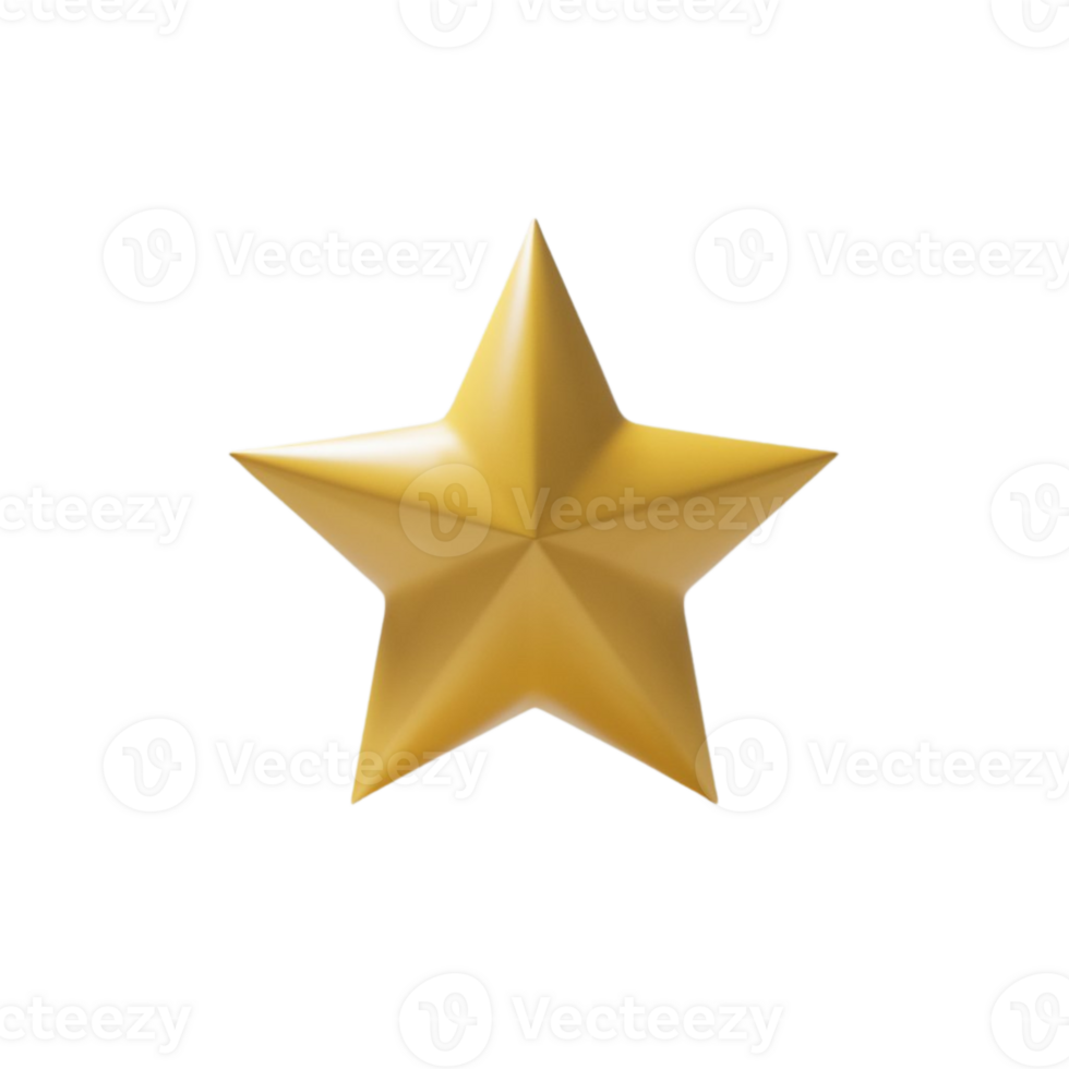 gold star icon isolated on transparent background png