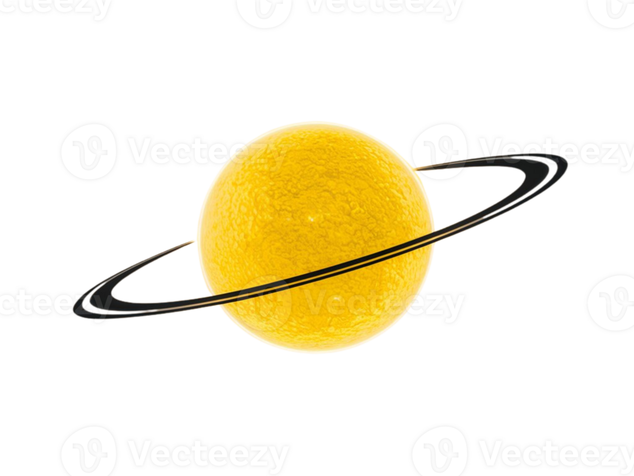 saturn planet with rings on transparent background png