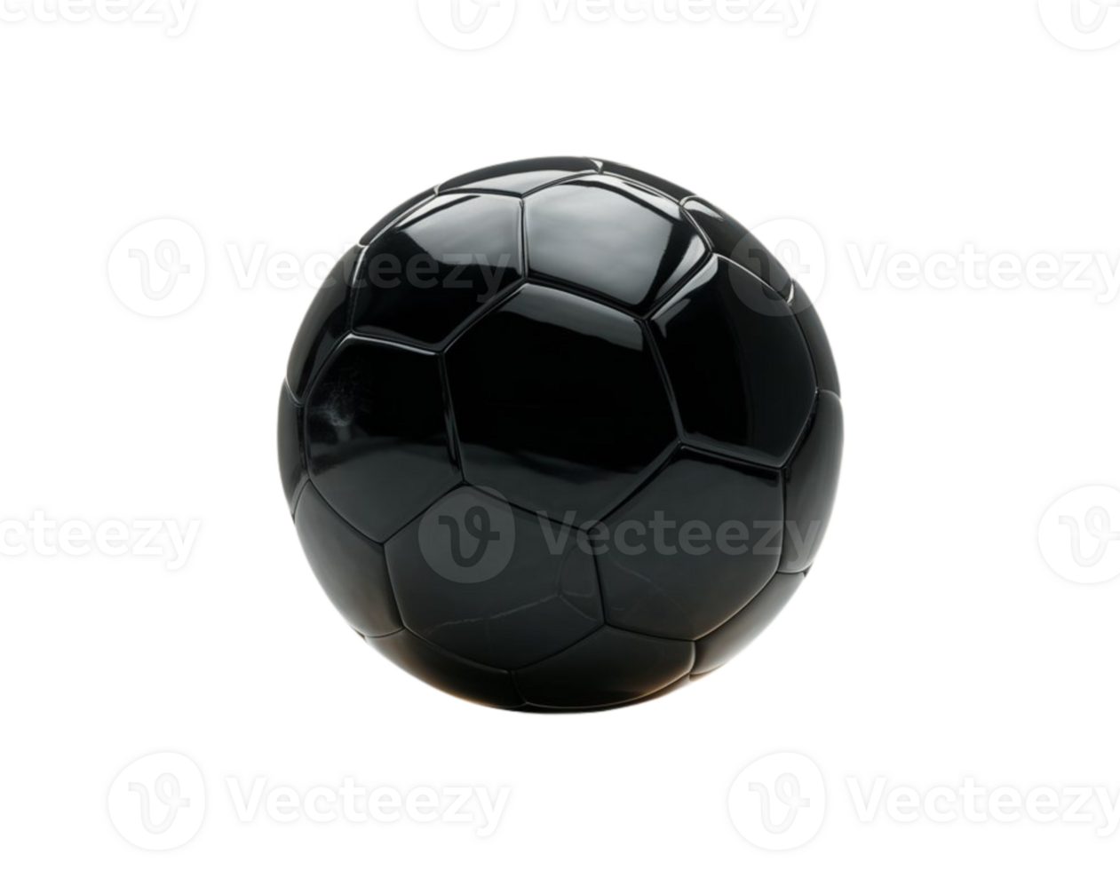 a black soccer ball on a transparent background png