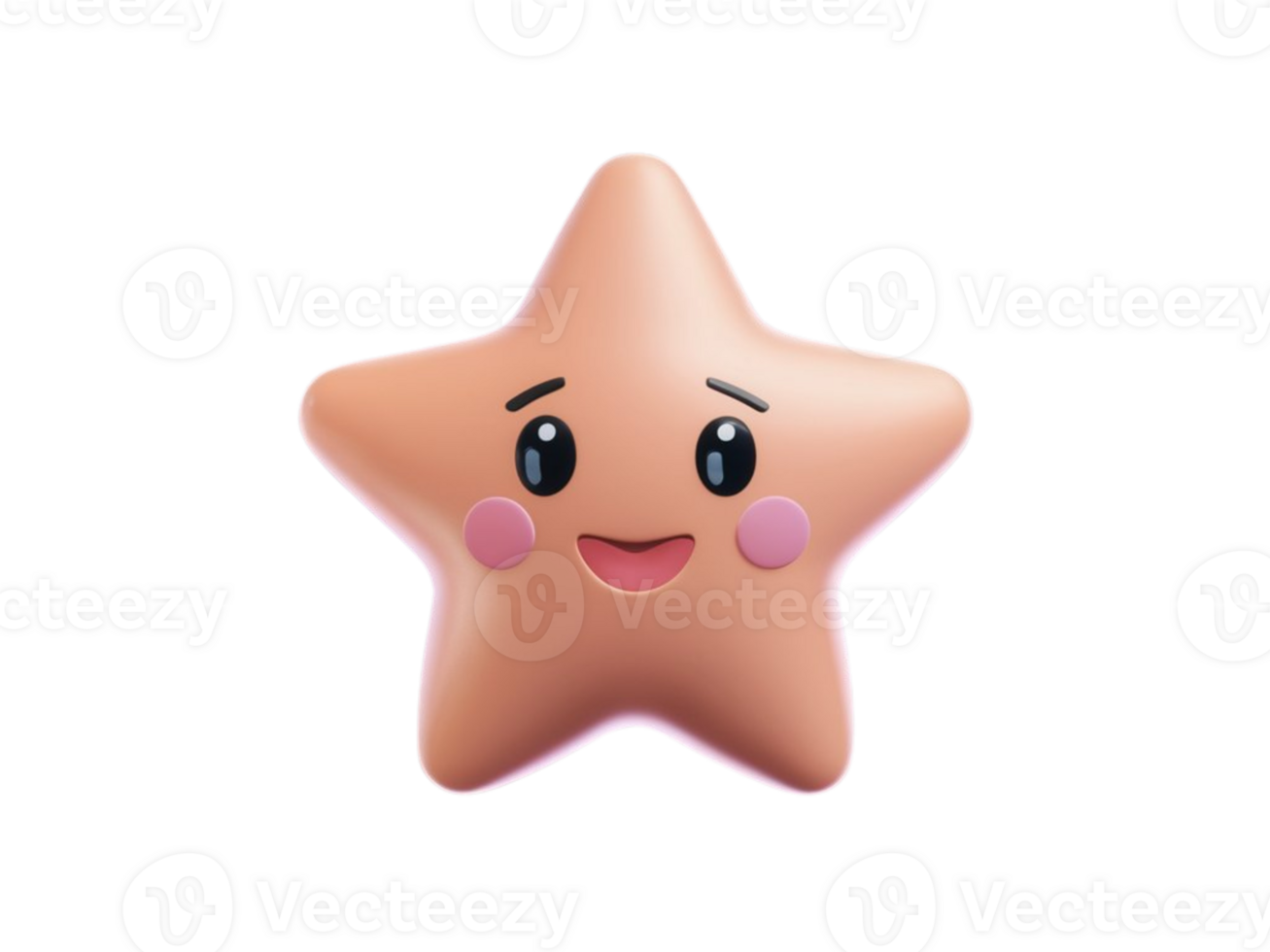 a cute star on Isolated Transparent Background png