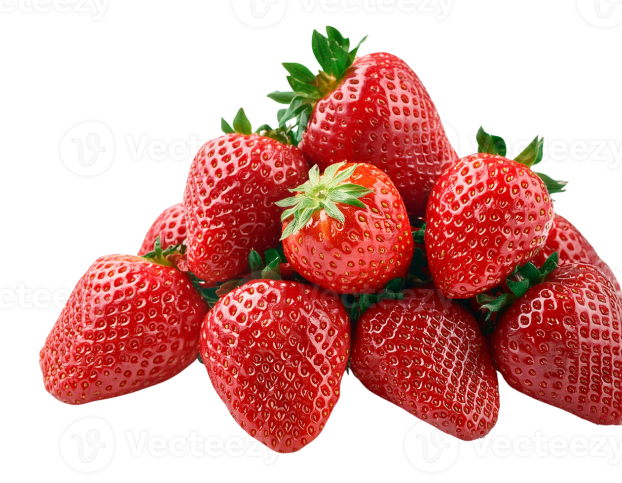 a bunch of strawberries on a transparent background png