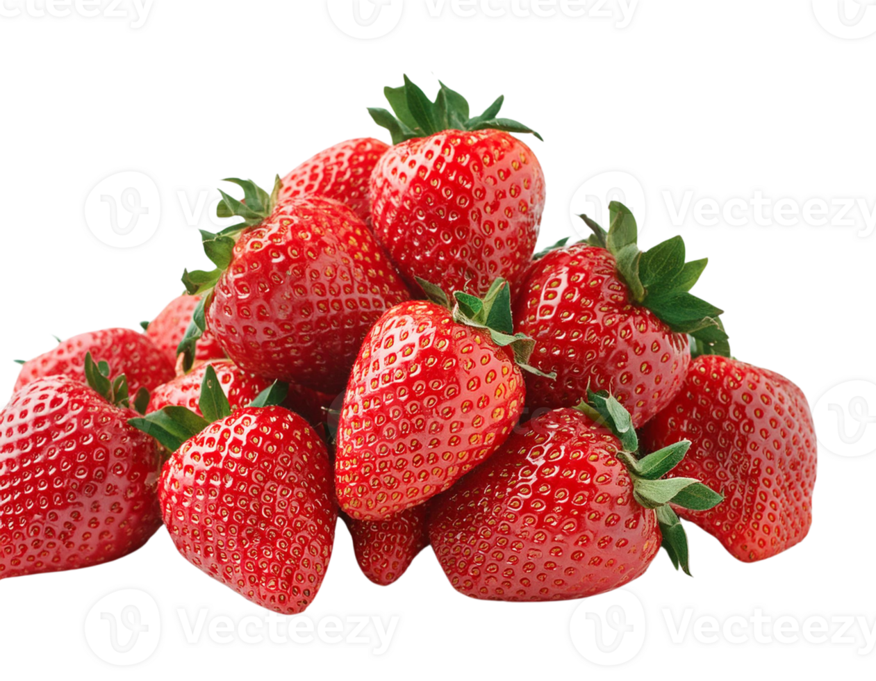 a bunch of strawberries on a transparent background png