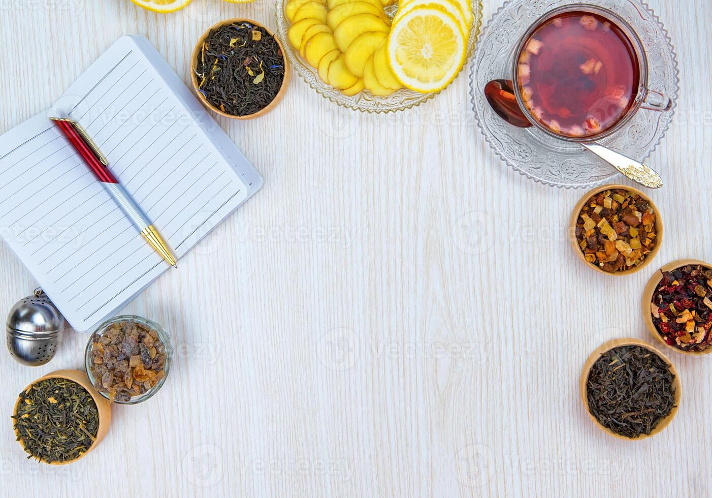 tea, fruit tea, Cup of tea, various kinds of tea, tea on the table photo