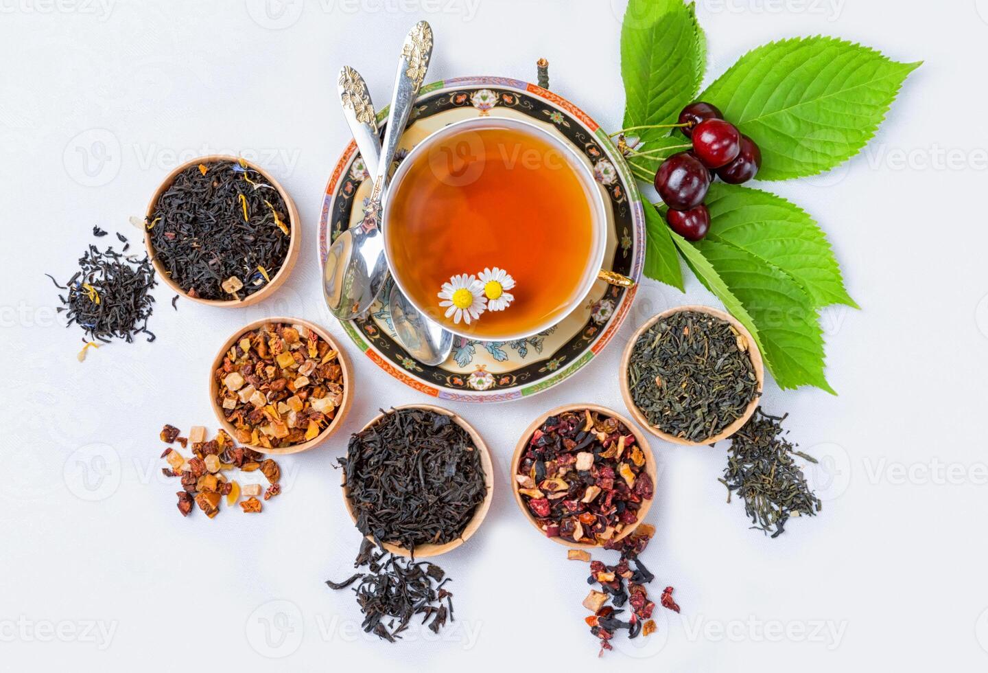 tea, Cup of tea, various kinds of tea, tea on the table photo