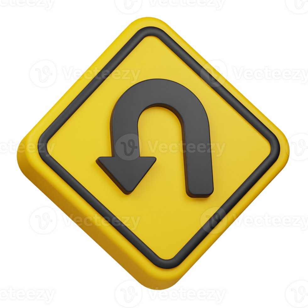 turn back left 3d icon png