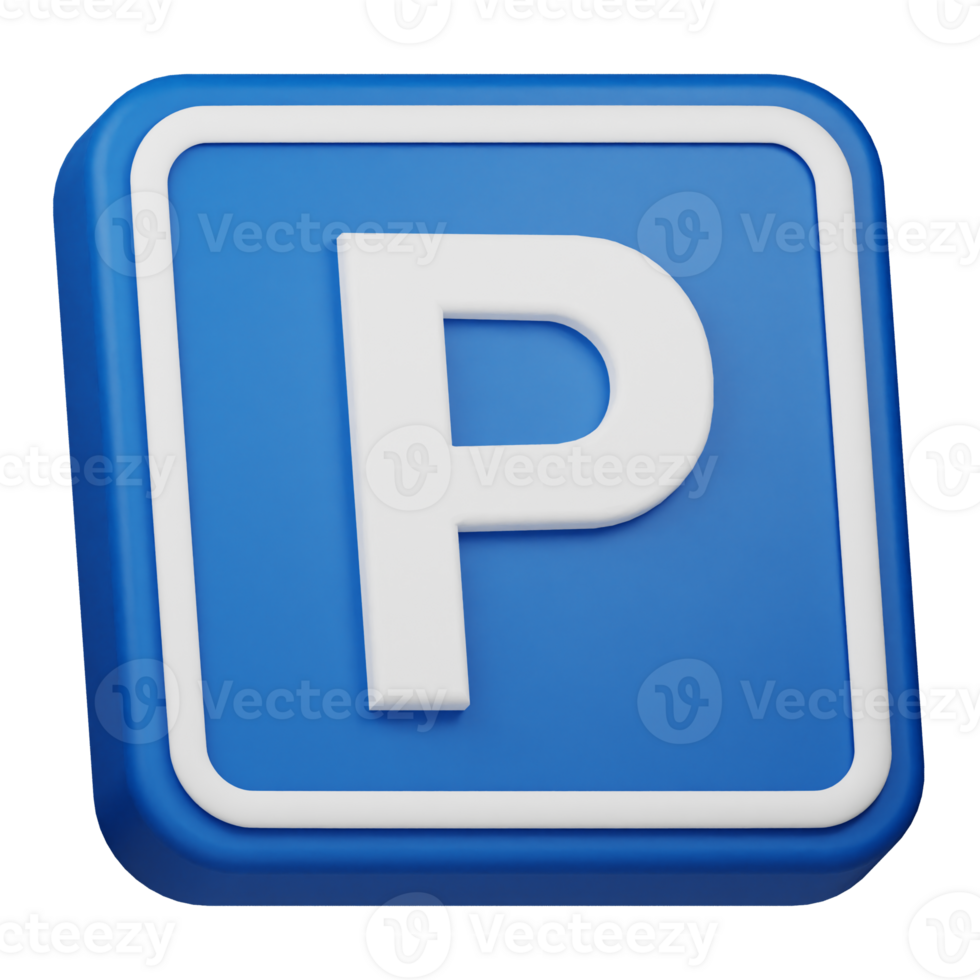 parking sign 3d icon png