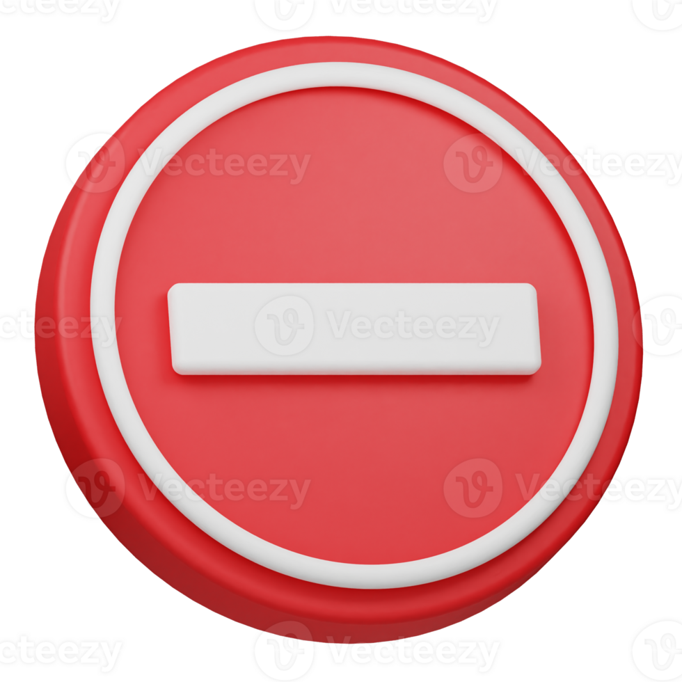 no entry 3d icon png