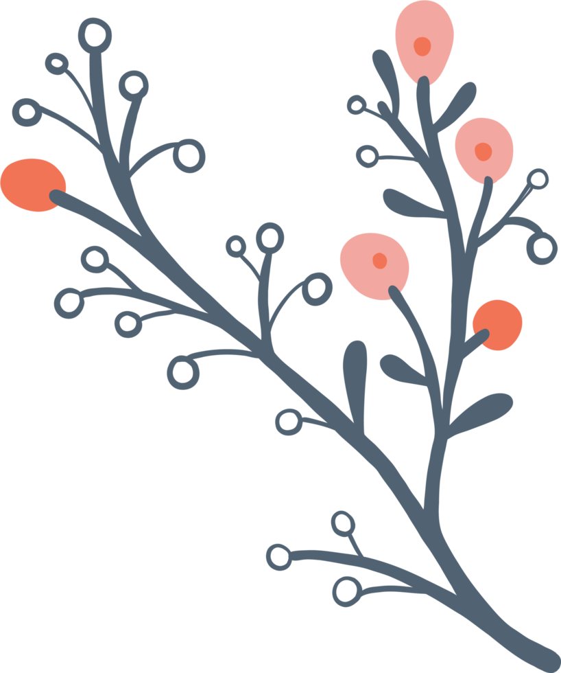 Simplicity floral freehand drawing flat design. png